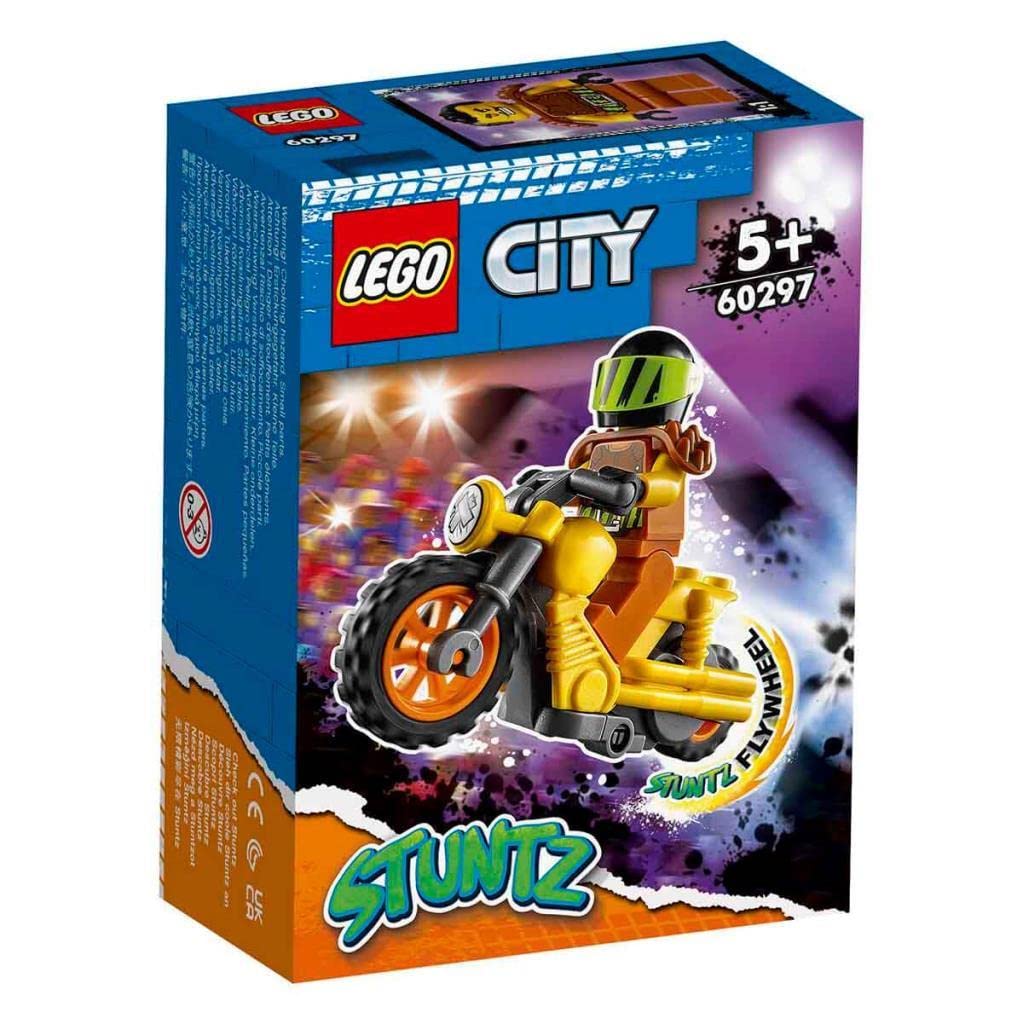 LEGO 60297 City Stuntz Demolition Stunt Bike Set with Flywheel-Powered Toy Motorbike & Racer Wallop Minifigure, Gifts for Boys & Girls age 5 Plus