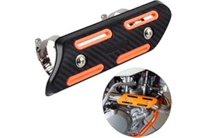 NICECNC Orange 4 Stroke Exhaust Heat Protector Shield Compatible with KTM SXF EXCF SMR 250 350 450 500 Compatible with Kawasaki KXF 250 450 See Fitment