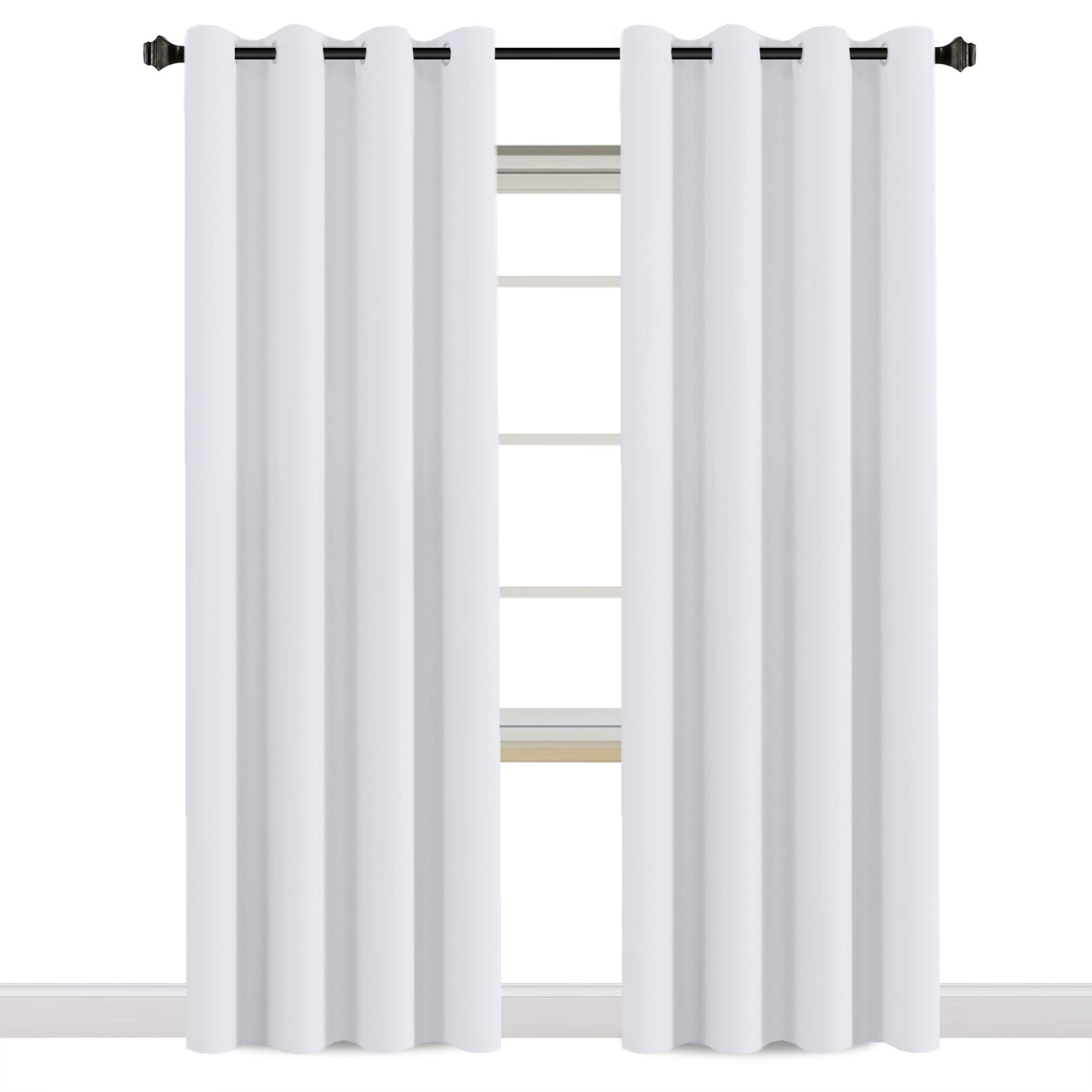 H.VERSAILTEX White Curtains 96 inches Long Window Treatment Panels