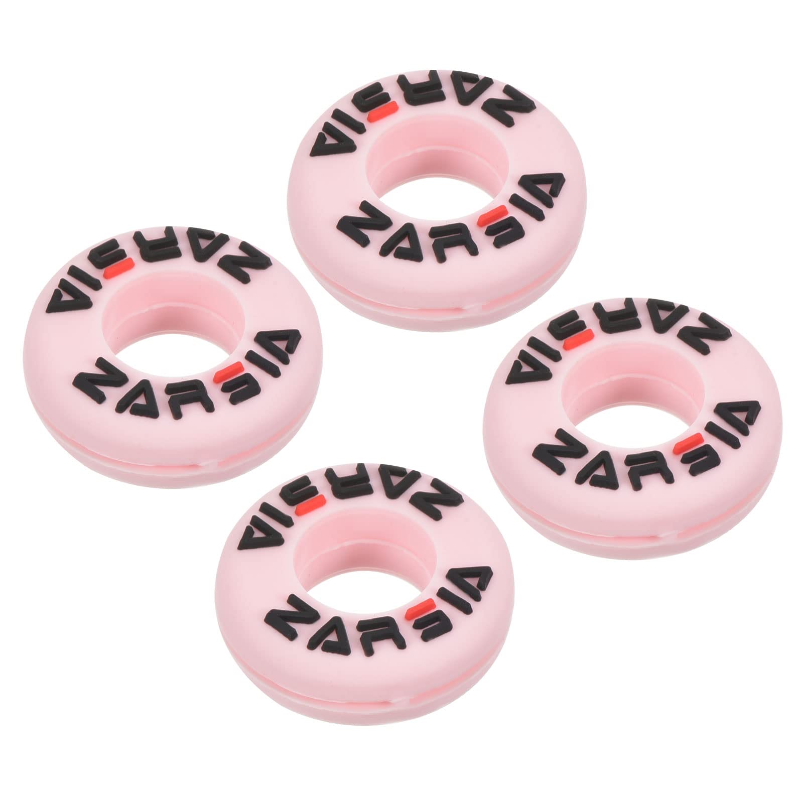 PATIKIL Tennis Vibration Dampener, 4 Pack Round-shaped Silicone Shock Absorber Racket String Damping for Tennis Racquet, Pink