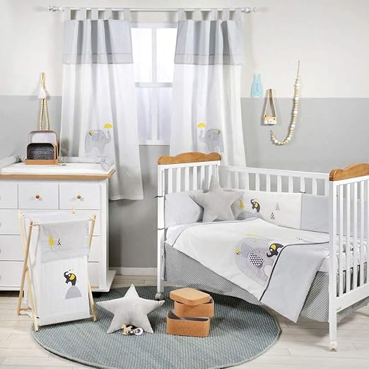 yellow elephant crib bedding