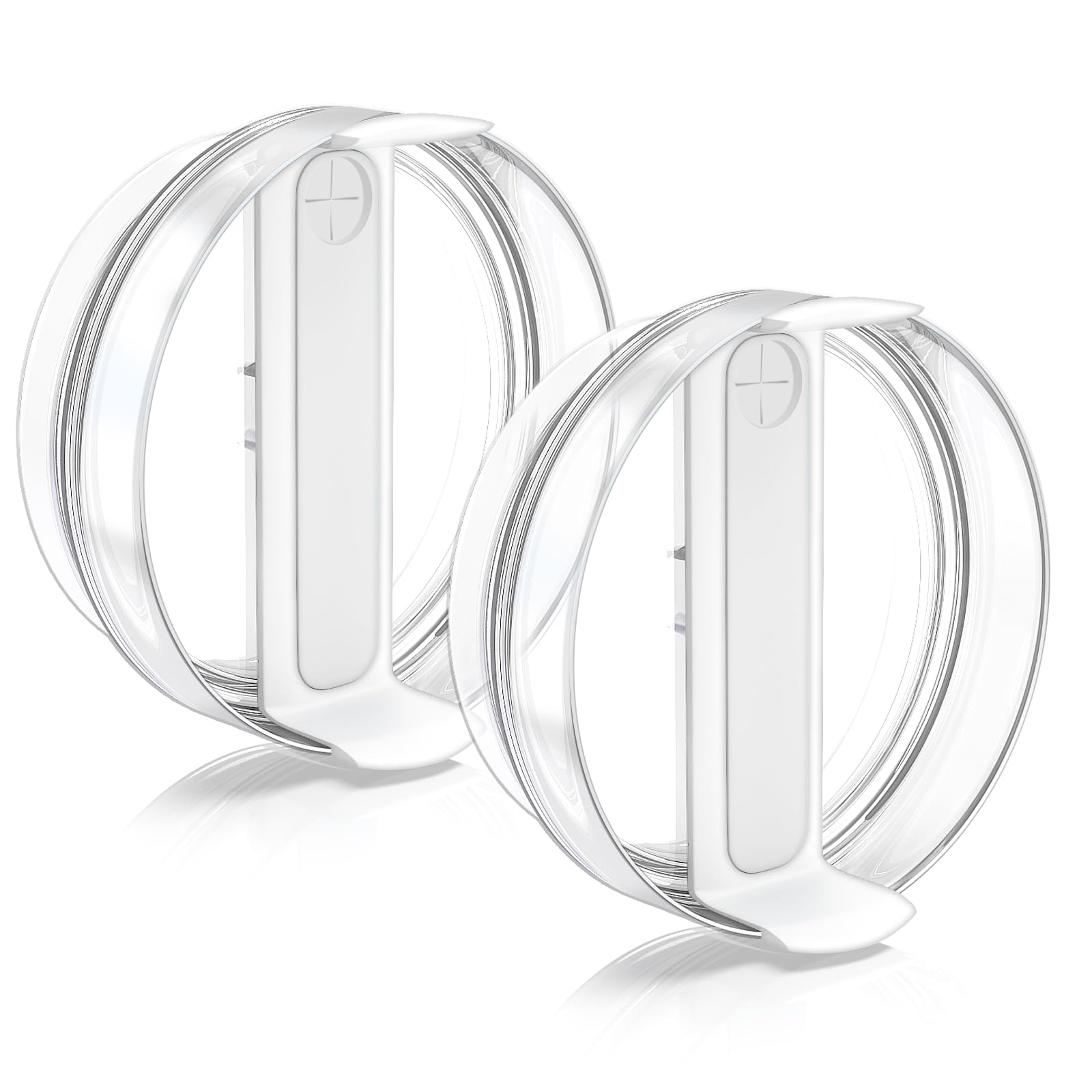 Photo 1 of 2 Pcs Replacement 40 oz Tumbler Lid for Stanley Cup, Dustproof Spill Proof Splash Resistant Tumbler Covers Fit for Stanley Tumbler and More Coffee Mugs(White)