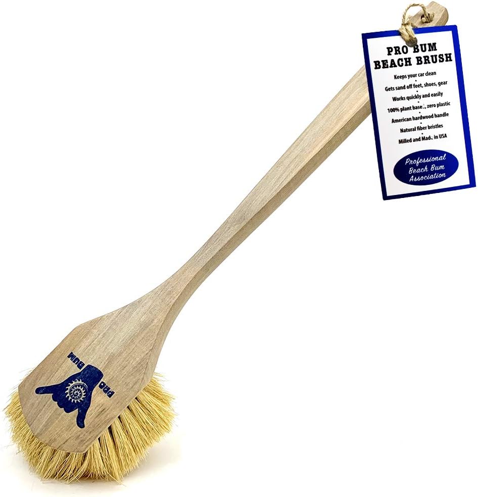 Amazon Com Pro Bum Beach Brush The Sand Defeater Cleans Sandy Feet Shoes Equipment Keeps Cars Clean Zero Plastic 100 Biodegradable Vegan For Surfers Beach Bums Men Women Toys Games