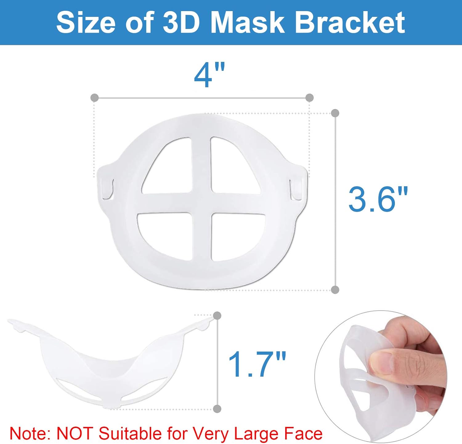 TOOVREN Mask Guard Upgraded Mask Bracket Internal Support Frame PE Mask Bracket Face Mask Inner Support Frame Mask Insert for Men Women Plus Size 10 PCS : Sports & Outdoors