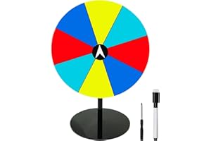 Spinning Prize Wheel, 8 Inch Roulette Wheel Tabletop Spin The Wheel Spinner of Fortune for Party Wedding Birthday Christmas N