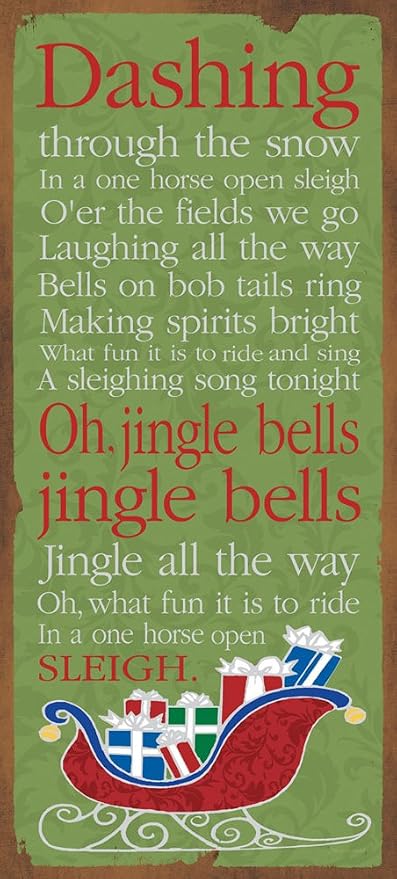 Amazoncom Jingle Bells 8x18 Holiday Poster Christmas - 