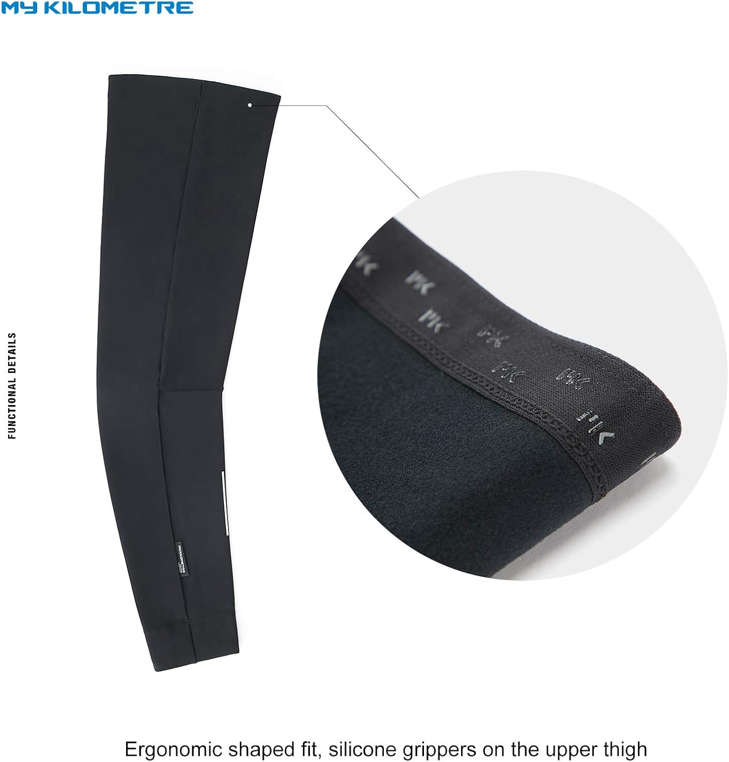 MY KILOMETRE Cycling Leg Warmers Bike Thermal Fleeced Long Leg Sleeves for Men Women Legwarmer: Clothing