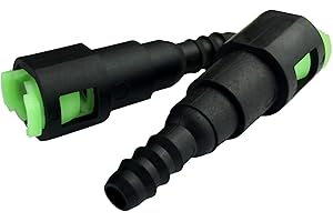 AFATEBOX Fuel Line Quick Connector for 5/16 inch Steel to 1/4" ID Nylon Tubing, Pack of 2