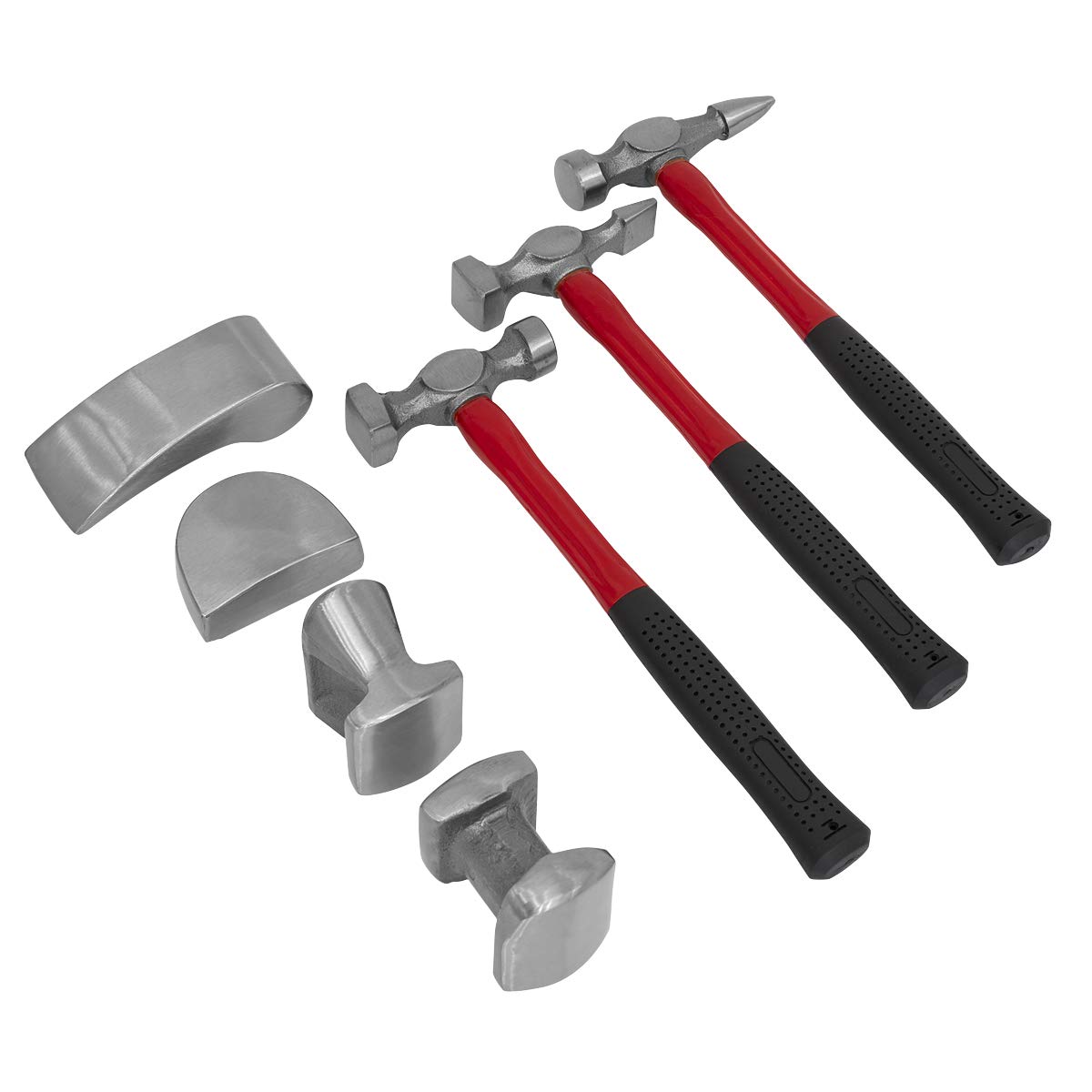 Sealey Cb707 Panel Beating Set 7Pc Drop-Forged Fibreglass Shafts