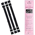 Milano Adjustable Elastic Wig Band with Hooks for Secure Fit & Comfort for Wigs and Lace Front Wigs - Wig Strap, Headband, & Wig Grip Accessories, Black