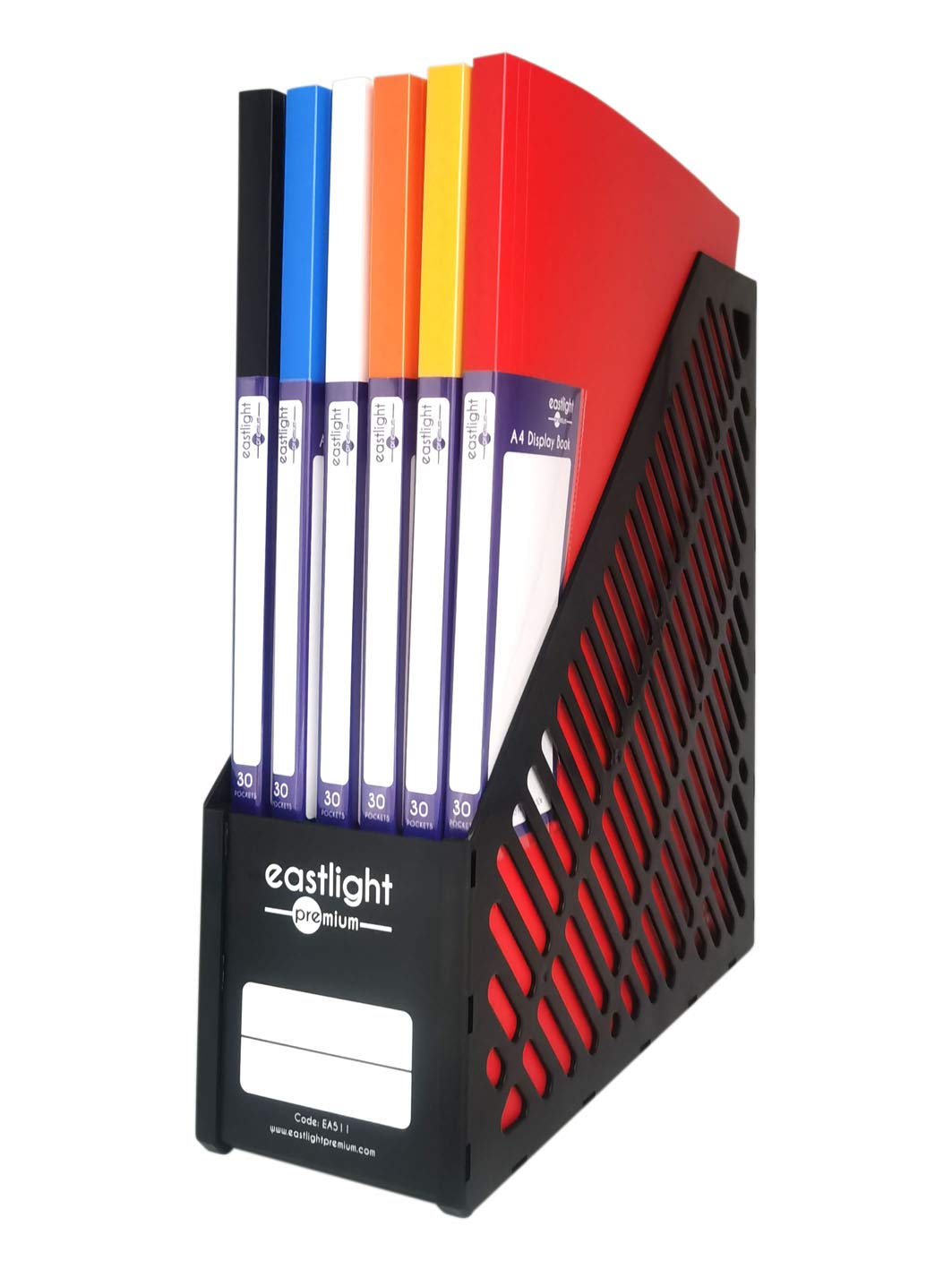 EASTLIGHT 6 x 30 Pockets A4 Display Book, A4 Presentation Project Folder with 1 Magazine Holder