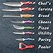 Kitchen Knife Set Chef Knives - 8pc Gift Knive Sets - Stainless Steel Professional Home Cooking Accessories Best for Commercial Grade Chefs Cutting Knifes Non-Stick Blades Colorful Decor Sharp Cutlery