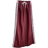 SOLY HUX Women's Y2k Striped Side Baggy Pants Drawstring Elastic Waist Wide Leg Track Pants Streetwear