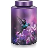 Dletay Memorials Cremation Urns for Human Ashes Adult Female and Male, Hummingbird Burial Urn for Ashes for Women and Men - Large Decorative Memorial Keepsake Urn
