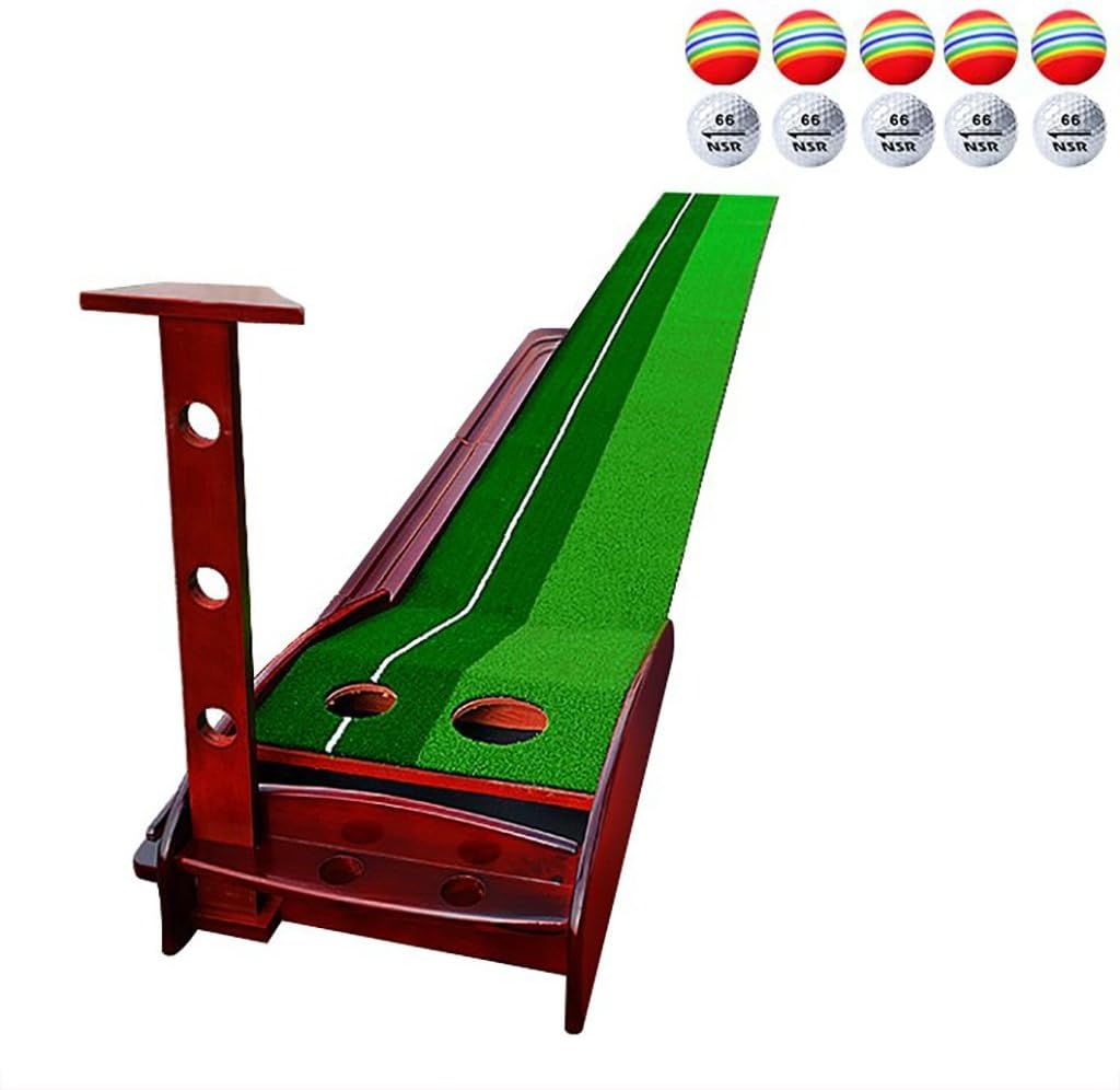 QiangDagolf Puttingmatte Golf Matte PuttÜbungsgerät Indoor Übungspad Mit Holzsockel, 10mm