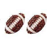 A Pair Unique Rhinestone Stud Drop Stackable Cute Basketball Volleyball Baseball Football Rugby Shiny Crystal Sport Earrings Jewelry for Women Teens