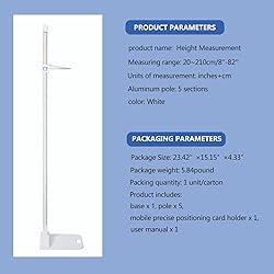 JJFFTAO Aluminum Alloy Height Measurement 5-Section