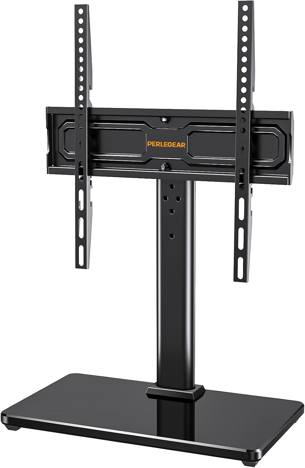 Perlegear Universal TV Stand 24-60in 45kg Swivel Glass Base VESA 400x400