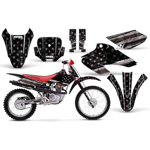 Graphics decal kit ホワイトグレーシフトレーシンググラフィックスキットフィット0103ホンダXR80 XR100 XR