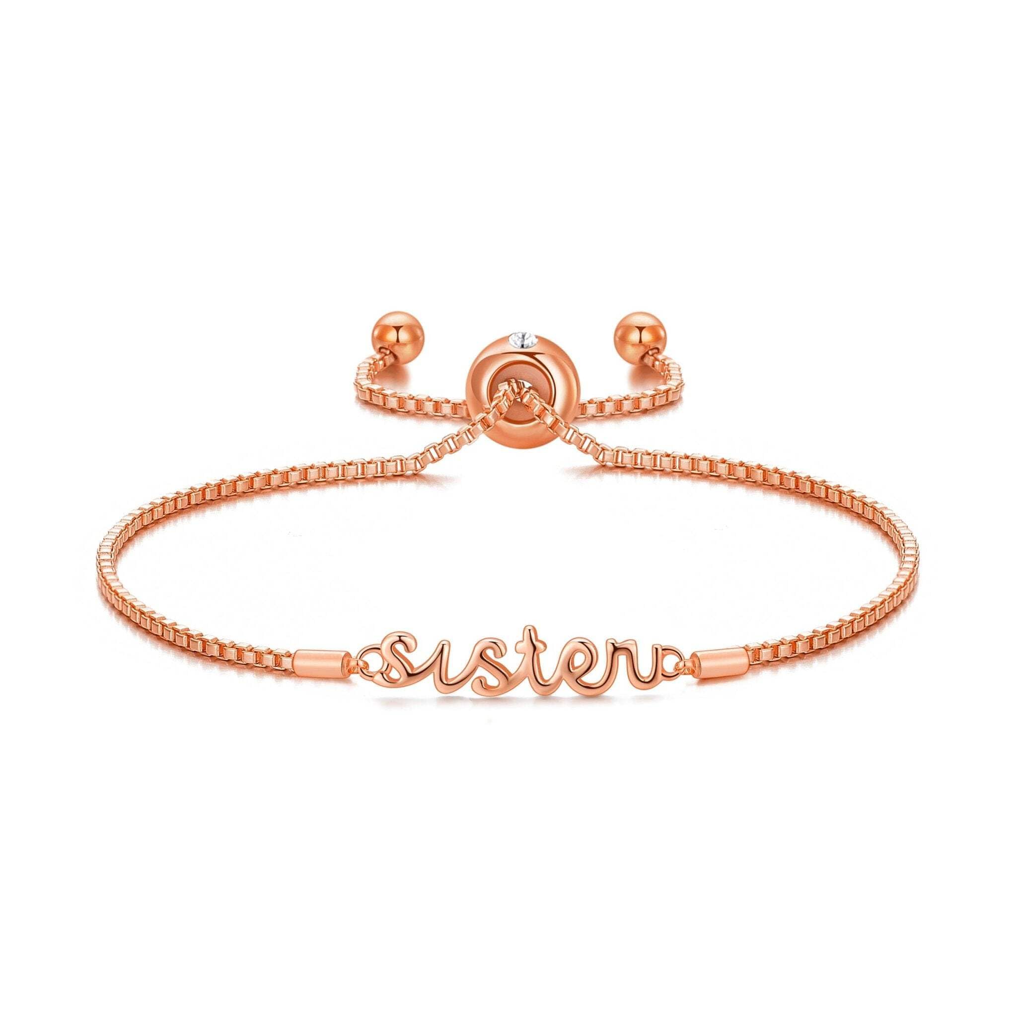 Philip Jones Rose Gold Plated Sister Bracelet Created with Zircondia® Crystals