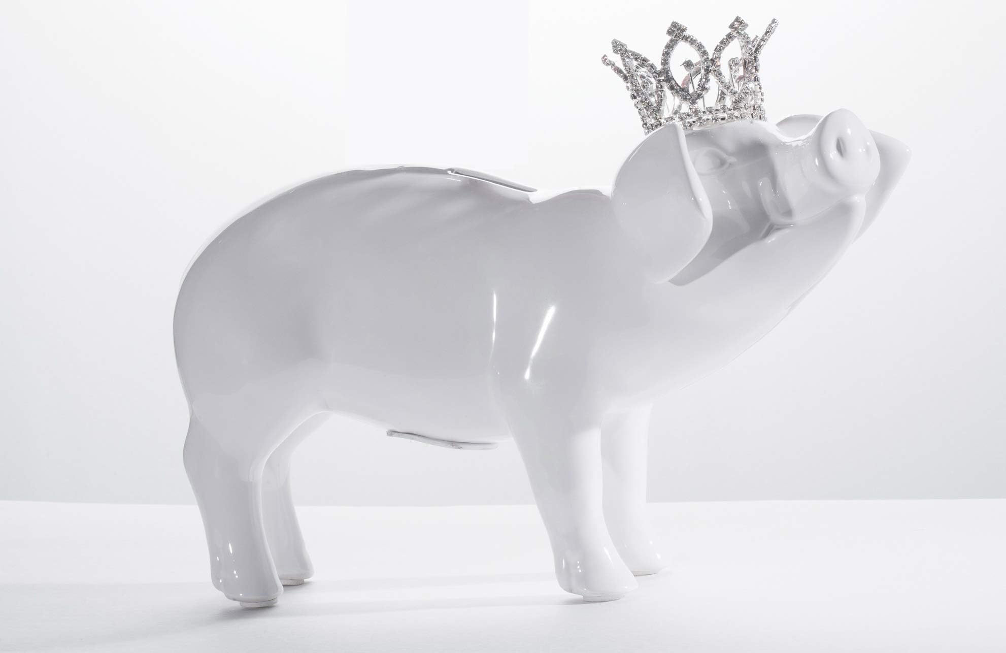 Interior Illusions Plus Piggy bank with crystal crown