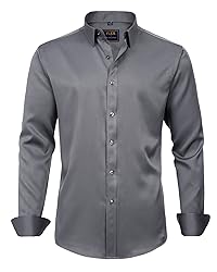 J.VER Men's Dress Shirts Solid Long Sleeve Stretch