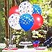 LUOEM Independence Day Party Decoration Patriotic Decorations Star Print Party Balloons 4th of July Party Supplies,Pack of 74