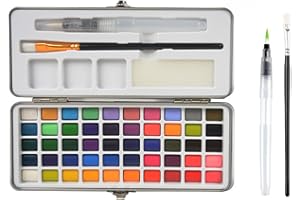 50 Colors Watercolor Paint Set for Travel Painting Art Supplies for Beginners and Hobbyists