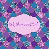 Baby Shower Guest Book: Mermaid Purple, Pink and Gold Glitter Welcome Baby Girl Sign in Guestbook with Address and Gift Log (Under the sea Decorations) by Welcome Baby Press