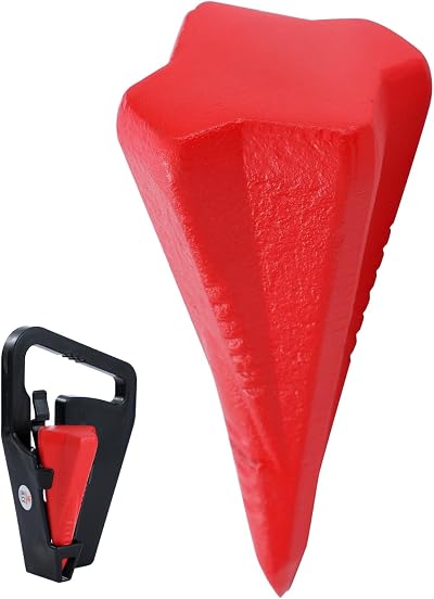 TOPWAY Log Splitter Wedge 4 lbs Heavy Duty Steel Diamond Shape