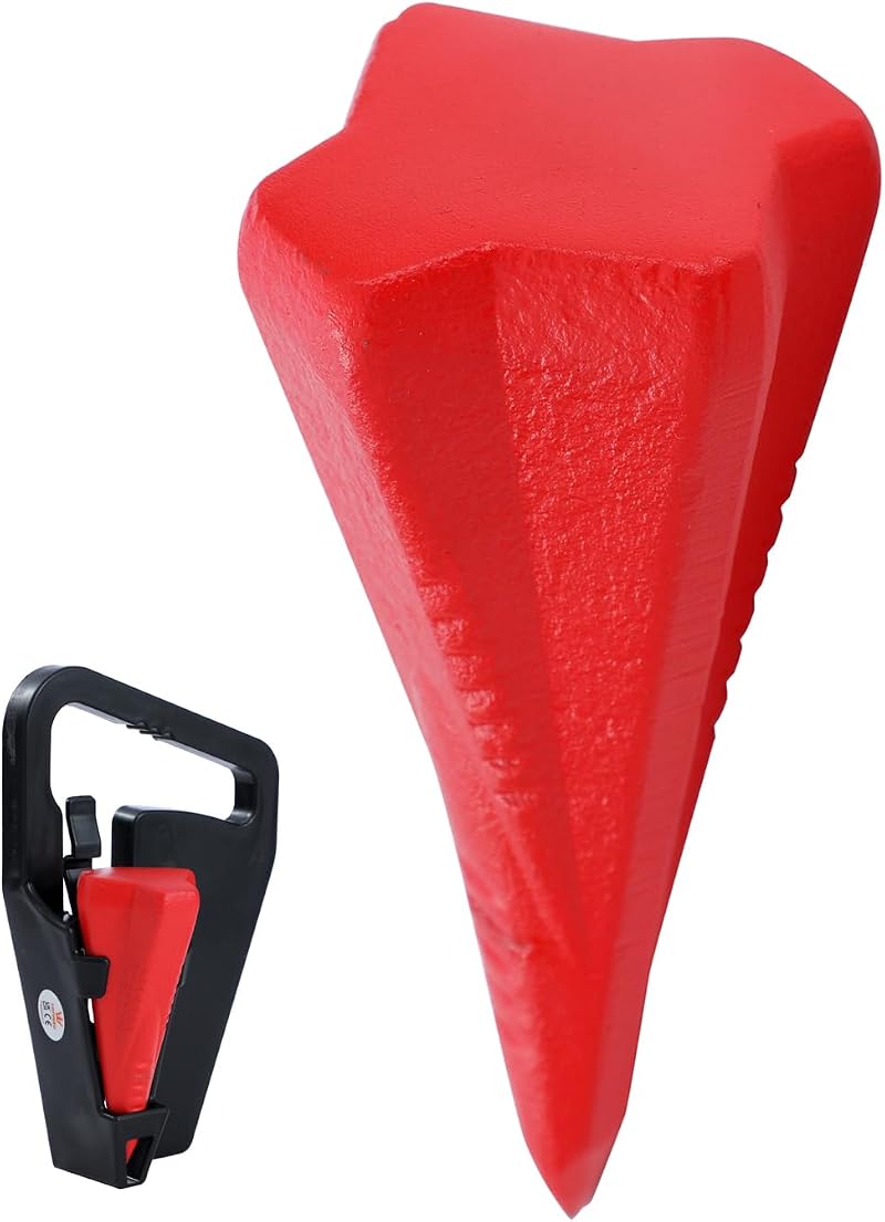 TOPWAY Log Splitter Wedge 4 lbs Heavy Duty Steel Diamond Shape