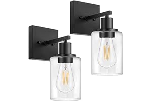 SANGFOR Wall Sconce,Matte Black Wall Sconces Set of Two,Sconces Wall Decor Set of 2,Vanity Wall Lights,Wall Sconces,Sconces Wall Lighting for Living Room