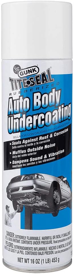 Gunk Auto Body Undercoating, Black, 16 Oz.