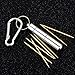 Whaline 5Pcs Portable Metal Titanium Toothpicks Reusable Pocket Toothpick with Protective Holder Multifunctional Stainless Steel Toothpick for Picnic Camping Traveling（Blue Red Black Silver Gold）