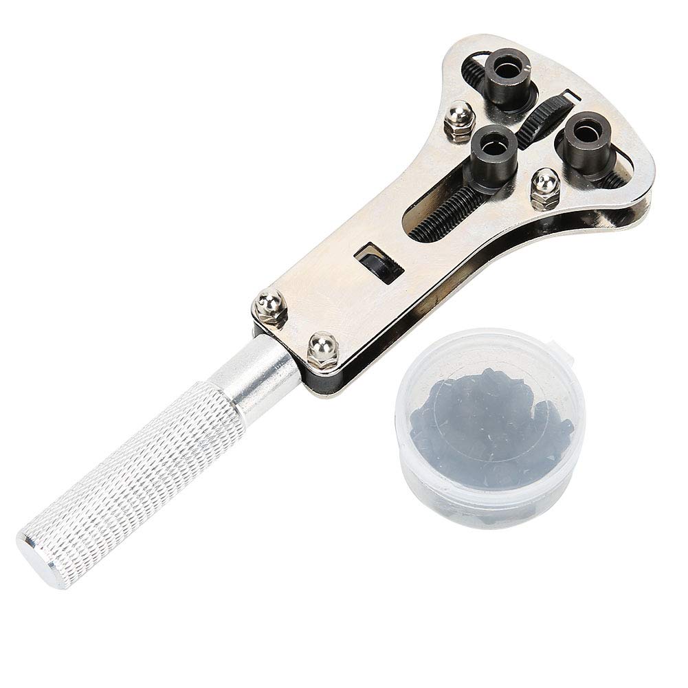 Watch Back Remover Tool, Alloy Steel Adjustable Screw Watch Back Case Opener Screw Wrench Cover Remover Repair Tool Set for all watchs repair for 17-37mm