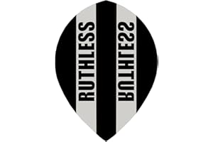 Ruthless Clear Panel Dart Flights | 100 Micron Pear Available in 6 colours and packs of 1, 3, 5 or 10