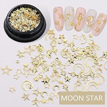Amazon Co Jp 1ボックス ミックス メタル ゴールド 夏ネイル 星