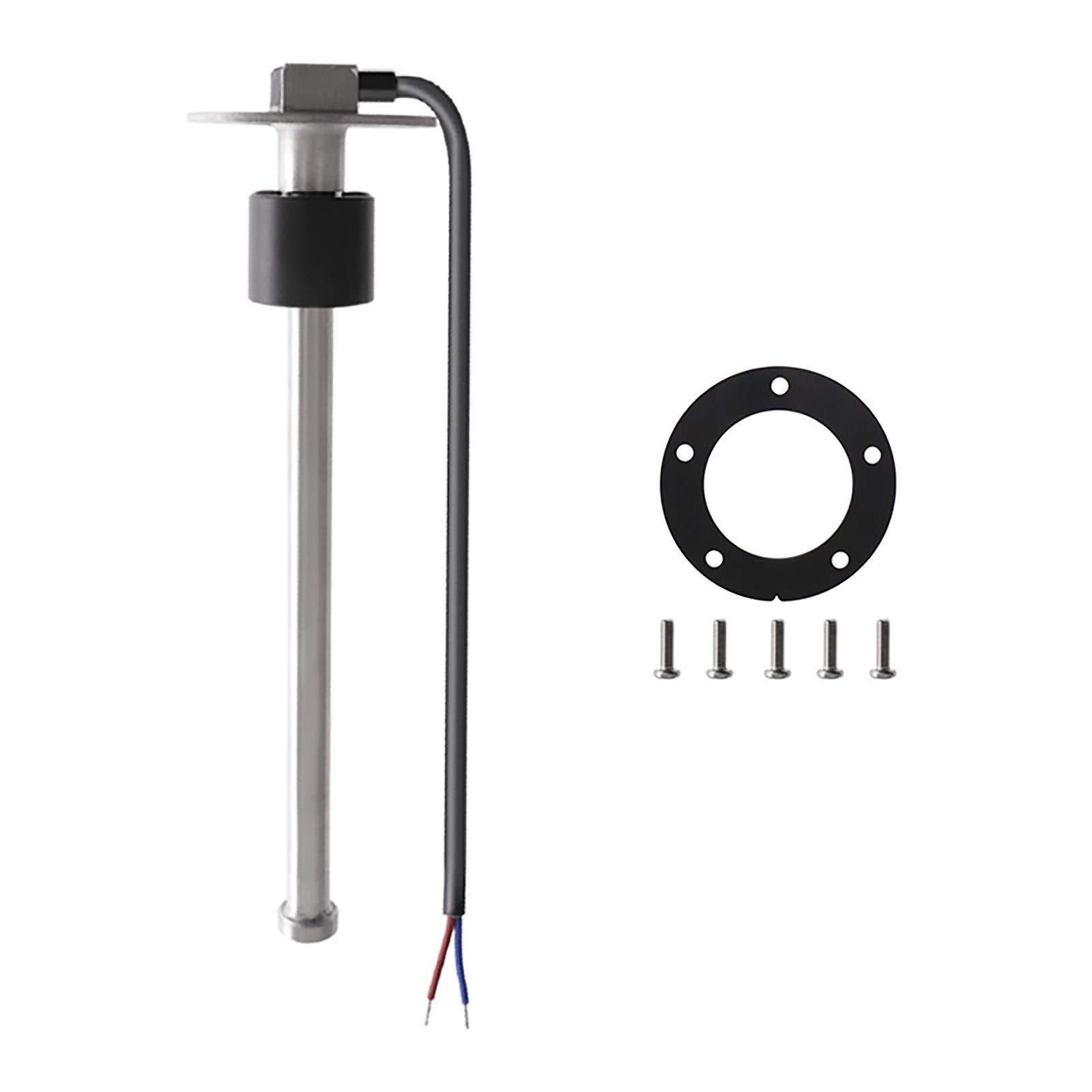 KAOLALI Fuel Gas Sender Stainless Steel Fuel Sending Unit 350MM Marine Boat Water Level Gauge Sensor 5 Hole fit Fuel Water Gauge 0~190ohm