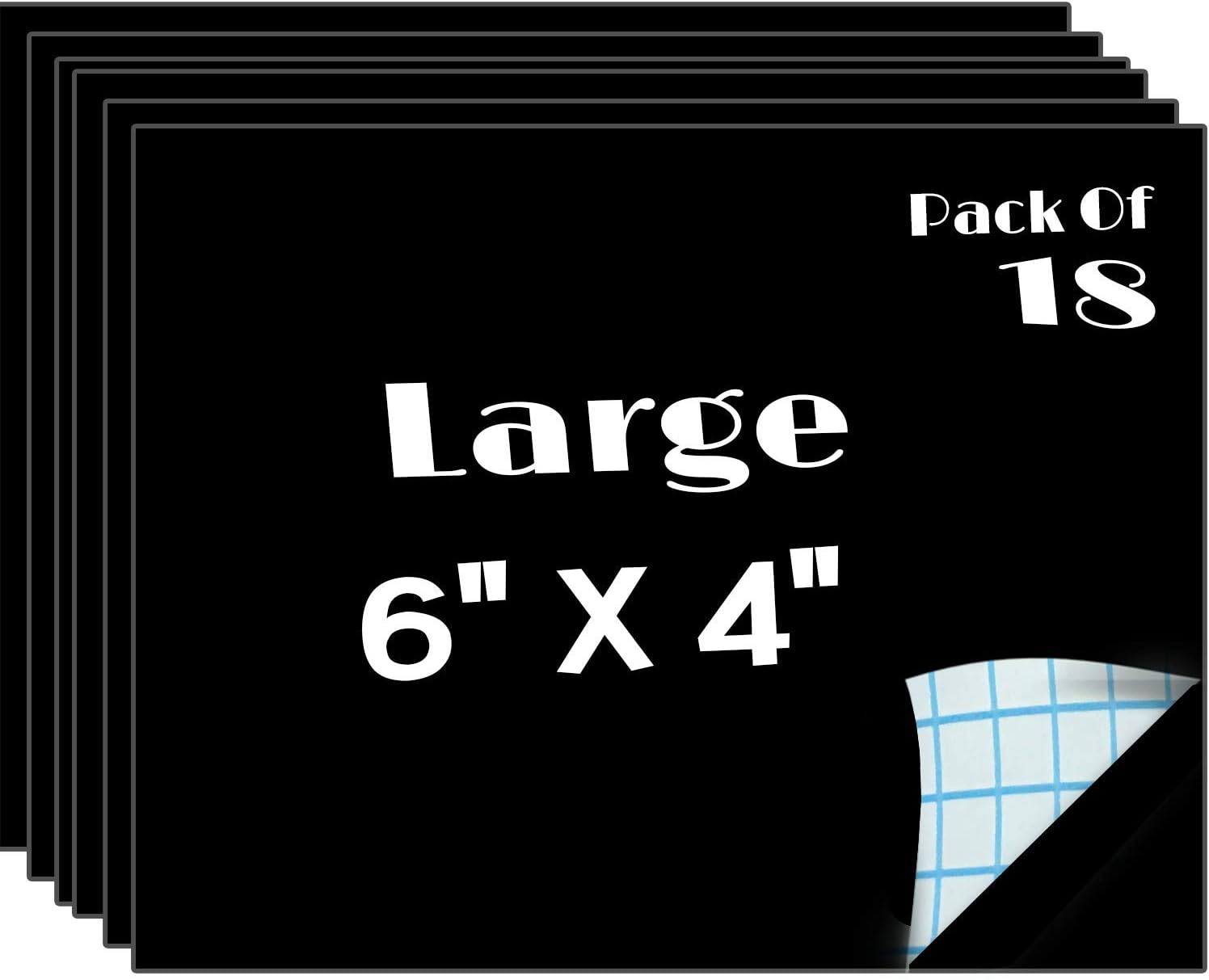 Extra Thick Large Chalkboard Labels For Big Bins Boxes Jars Containers 4x6 inch Erasable Reusable Rectangle Black Board Label Waterproof Adhesive Stickers Decal Organize Craft Gift (Pack of 18): Kitchen & Dining