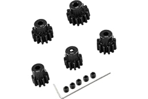 YIJIALINK Metal Steel 3.175mm Shaft 32P Pinion Gear Set 10T 11T 12T 13T 14T Compatible with 1/10 Crawler Truck Traxxas Arrma HSP HPI AXIAL Tamiya LOSI RC Car Upgraded Parts (10T 11T 12T 13T 14T)