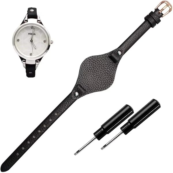 Cinturini Orologio In Pelle Elastici Per Donna, Adatti Per Fossil ES3077 ES2830 ES3262, Larghezza 8mm - 5