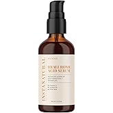 InstaNatural Hyaluronic Acid Serum for Face, Brightens, Hydrates, Reduces the Look of Fine Lines and Wrinkles, with Vitamin C, Jojoba Oil, and Aloe Vera, 2 Fl Oz