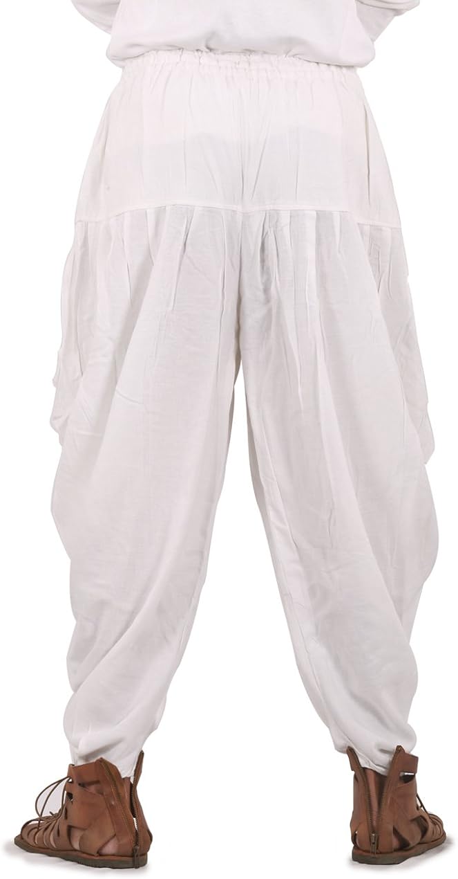 Dhoti Style The Harem Studio Mens Womens Linen Pants with Drawstring Elastic Waist and 2 Pockets Harem Pants