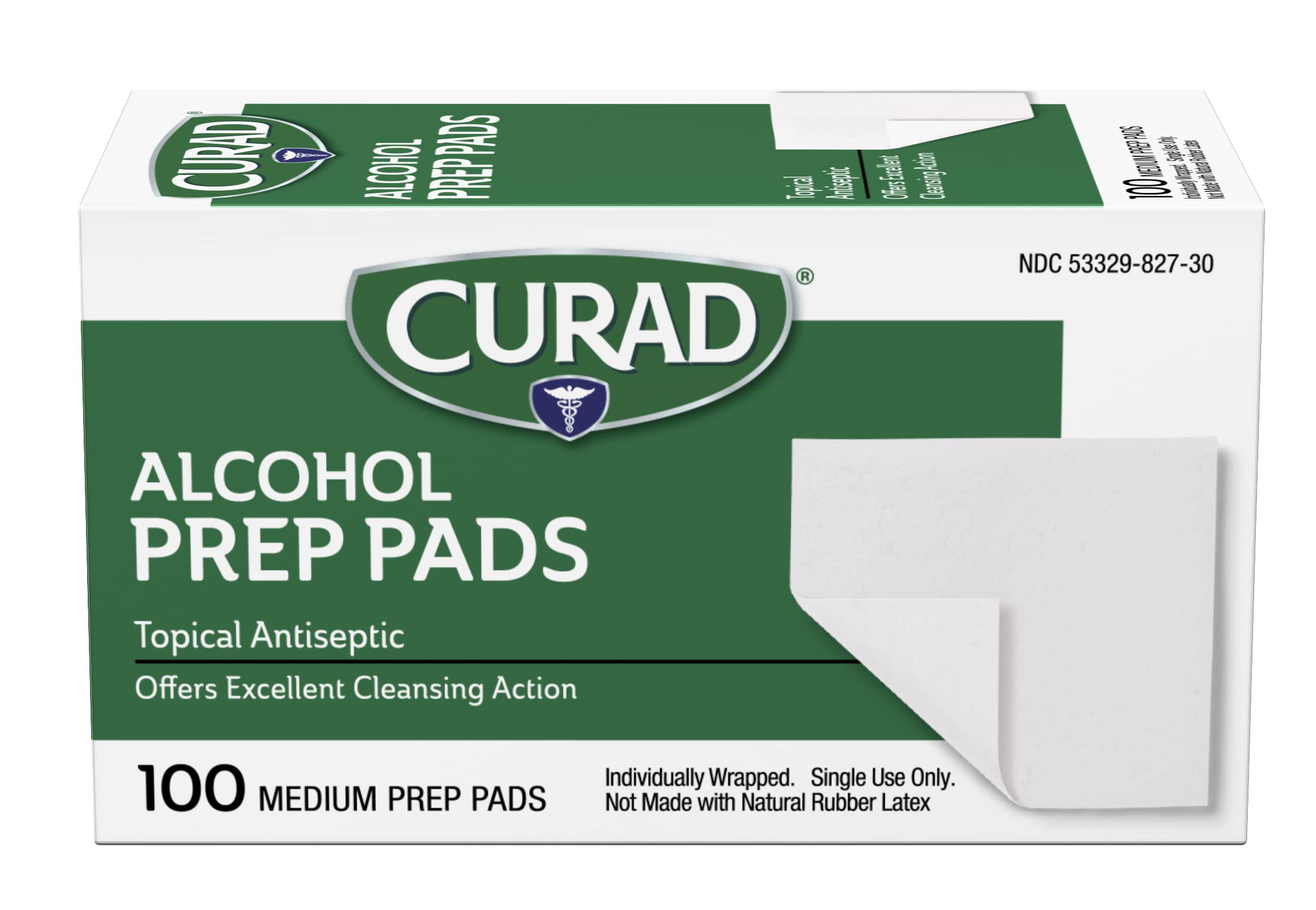 CURAD Medium 2-Ply Sterile Alcohol Prep Pads, Essential for First Aid Kits, 100/Box, Pack of 30 Image
