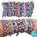 Carykon 12 PCS Nepal Woven Friendship Bracelets with a Sliding Knot Closure for Women Teens and Girls, Color may vary