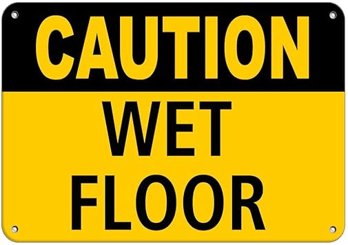 Amazon Com Yilooom Caution Wet Floor Style 1 Slippery When Wet