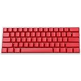 Side-Printed Thick PBT OEM Profile 61 ANSI Keycaps for MX Switches Mechanical Keyboard (Red)(Only Keycap)