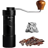 Manual Coffee Grinder with 8 Adjustable Coarseness Settings for Espresso Moka Beans French Press Pour Over Drip Hand Crank Coffee Bean Grinder Mill for Home use or Travel Camping