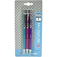 Platignum Tixx Multicoloured Ballpoint Pen [Pack of 3] Soft Grip Barrel with Hybrid Gel Ink for Smudge-Free and Ultra-Smooth Writing [50502]
