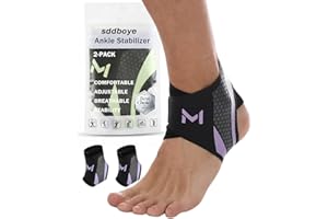 2-Pack Ankle Brace Compression Support Stabilizer Lace-Up Sports Basketball Sprain Recovery Men Women Adjustable Foot Ankle O